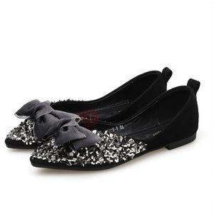 Sequin Pointed Toe Flats